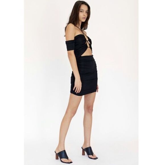 Free People x Third Form Look Through off-The-Shoulder Mini Dress Size 10 - Picture 7 of 16